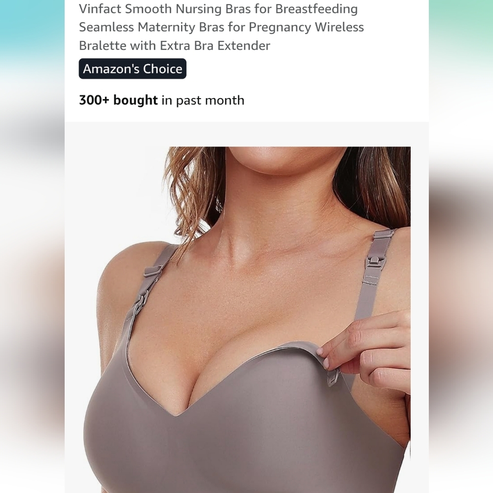 Seamless Gray Nursing Bra